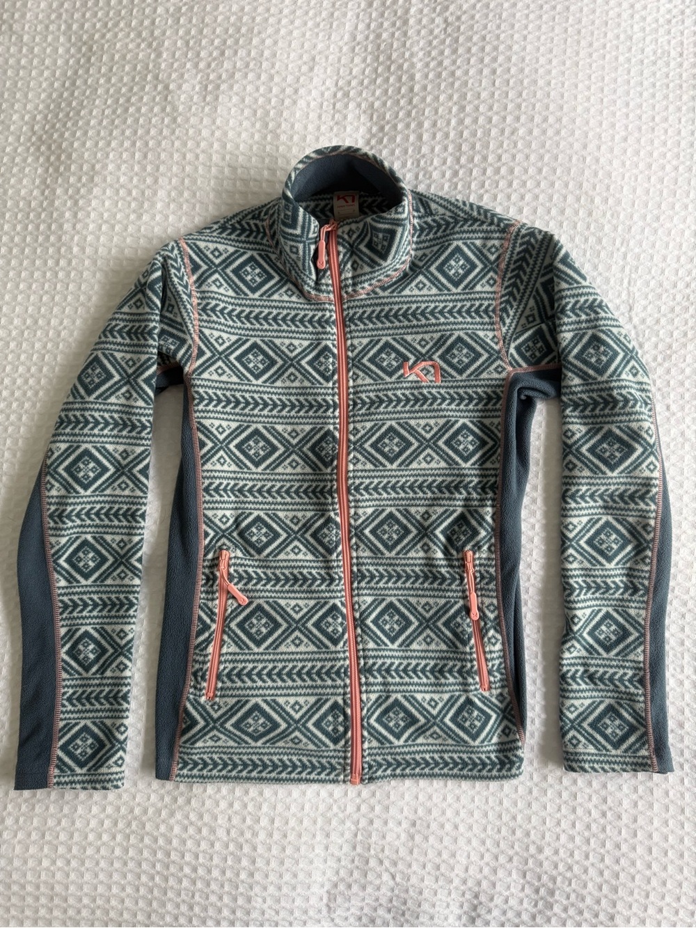 Kari Traa Women's Fleece in Teal and Coral